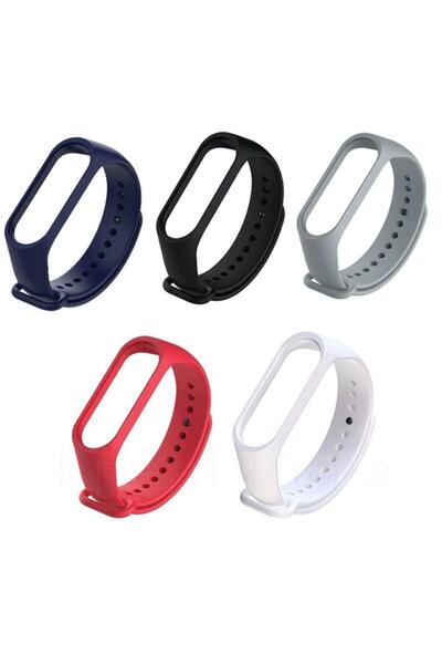 gaman Xiaomi Mi Band 3-4 Silikon Kordon 5 Li Set Kombin