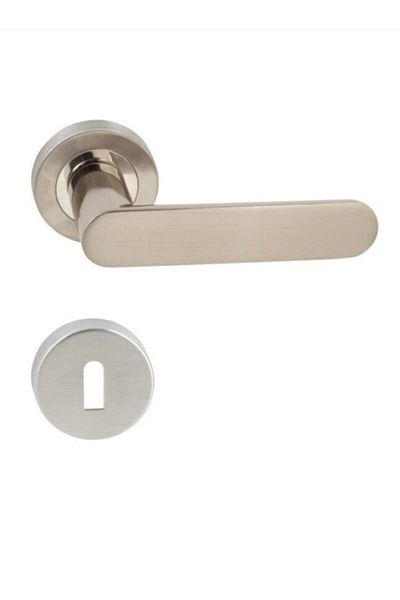 ARON Sofuoğlu Barbaros Round Stainless Rosette Nickel Satin (ODA) Door Handle Aluminum / Steel