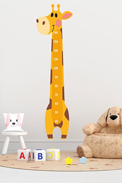 Sepet Yıldızı Zürafa Çocuk Odası Boy Ölçer Sticker 40x150 cm