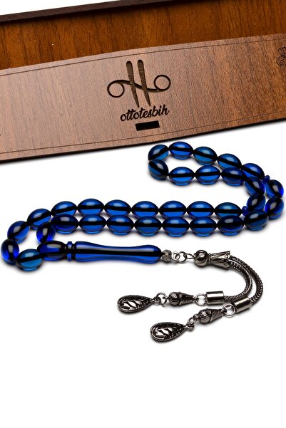 OTTOTESBİH Erkek Gece Mavisi Kokulu Beyrut Damla Kehribarı Tesbih