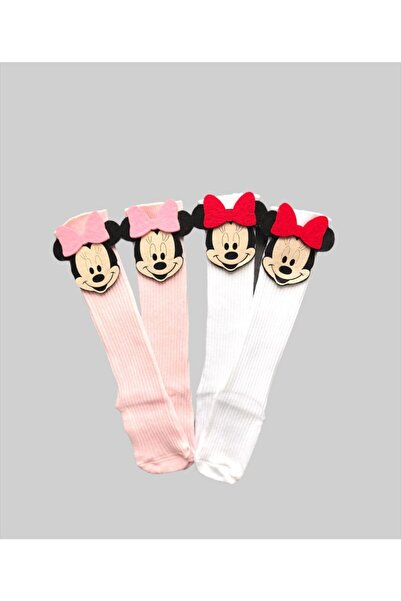 lalinkids Baby Girl Knee-Length Socks with Felt Accessories, Pack of 2
