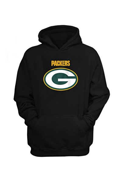 usateamfans Чоловіча чорна толстовка з капюшоном Green Bay Packers