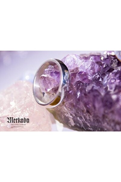 MERKABA Quantum Enerji Gümüş Alyans Yaşam Çiçeği