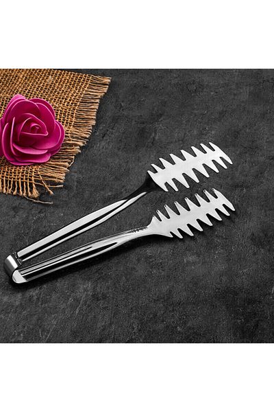 ÖzSa Home 304 Quality Pasta Tongs 18/10 Stainless Steel Serving Tongs