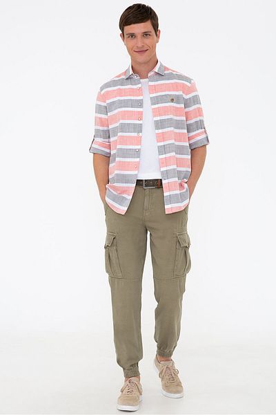 U.S. Polo Assn. Πράσινο ανδρικό πουκάμισο