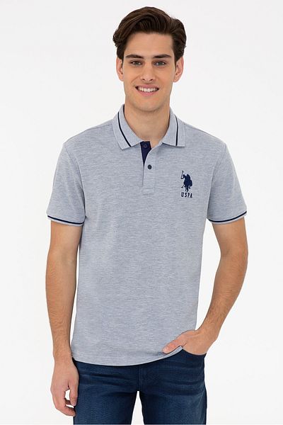 U.S. Polo Assn. Γκρι ανδρικό μπλουζάκι