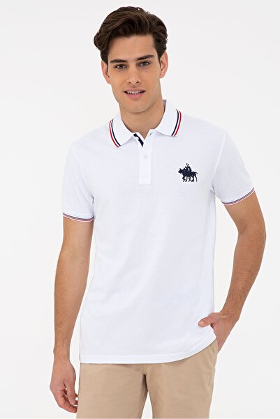 U.S. Polo Assn. Ανδρικό λευκό μπλουζάκι