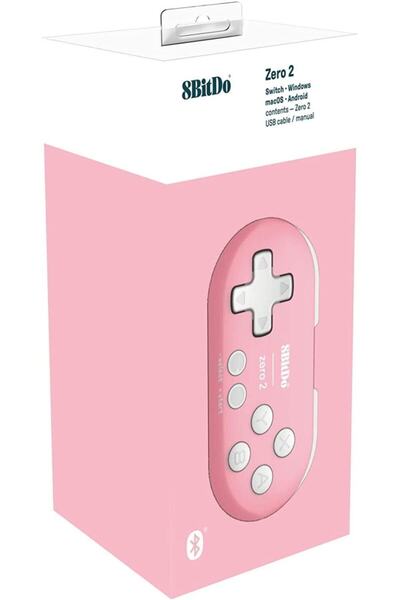 8Bitdo Pembe Zero 2 Bluetooth Oyun Kolu Nintendo Switch, Pc, Mac Os, Android