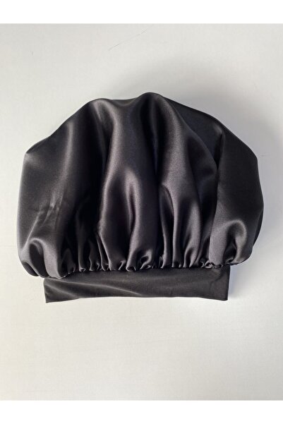 pistore Kıvırcık Saçlılar Için Saten Bone Siyah - Saten Uyku Bonesi