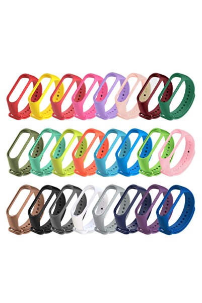 gaman Xiaomi Mi Band 3 4 Uyumlu Silikon Kordon 24 Adet