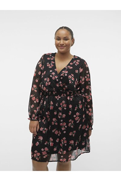 Veromoda Curve Kleid VMROSEY L/S SHORT DRESS WVN EXP CUR