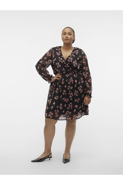 Veromoda Curve Kleid VMROSEY L/S SHORT DRESS WVN EXP CUR