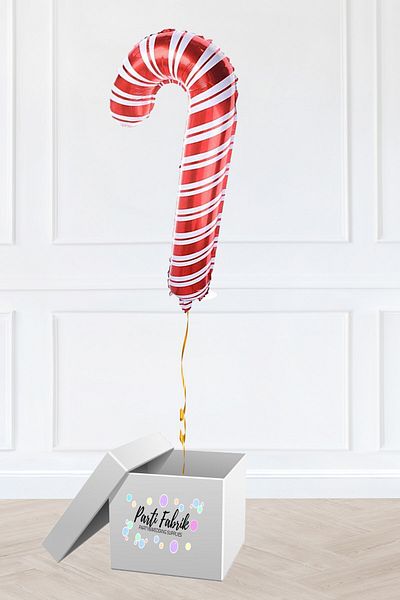 Partifabrik New Year's Red Walking Stick Candy Foil Balloon