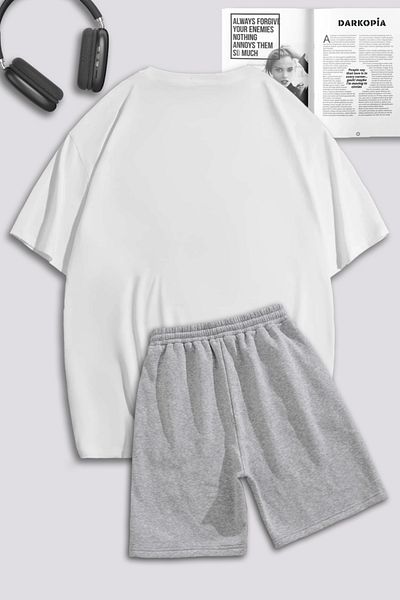macklin Unisex Γυναικείες ανδρικές φόρμες Agust D BTS με τυπωμένο ειδικό σχέδιο υπερμεγέθη μπλουζάκι και σορτς