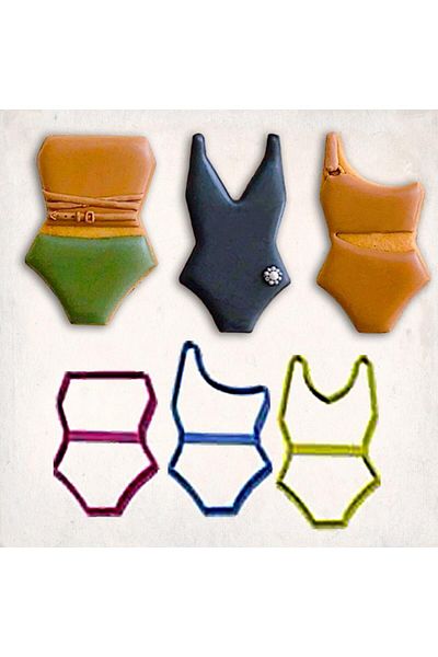Butedo 3-Piece Swimsuits Cookie Mold Set