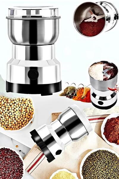 MOBEE Elektrikli Kahve Baharat Öğütücü Metal Bıçaklı Un Tahıl Fındık Pirinç Ö...
