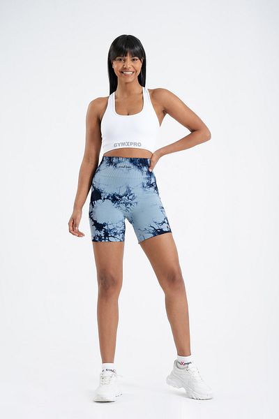 GYMXPRO Pantaloni scurți sport cu detaliu push-up Tie-Dye