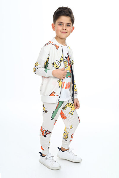 e-çocuk Costum imprimat Happy Girafe pentru băiat - 2033