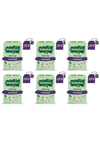 Doğadan BHR TEM - Green Natural Tea with Jasmine X 6 Pieces