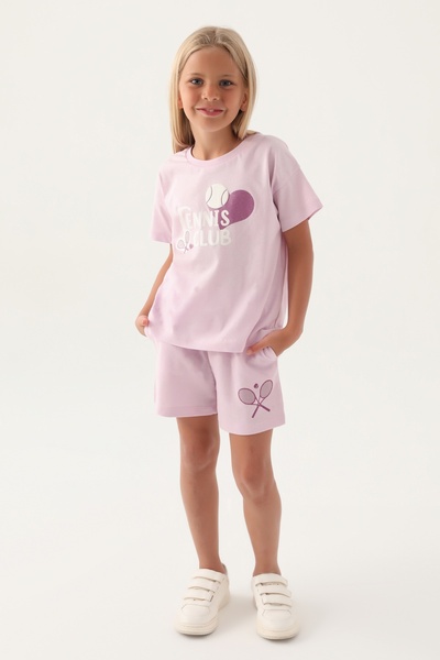 ROLY POLY طقم بيجامة بناتي من التنس مع شورت