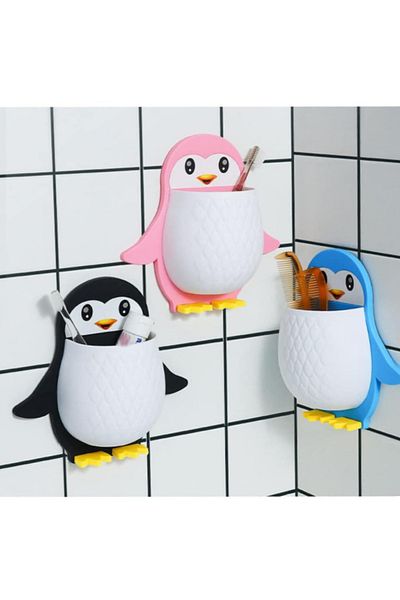Modo Di Bellezza Penguin Figure Storage Box Hanging Rack Organizer