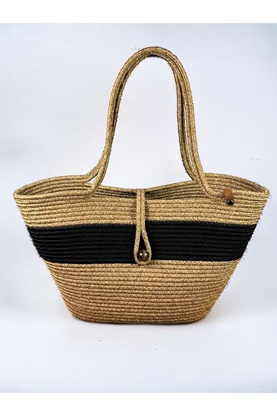 MaVaux Havana Beaded Nature-Respectful Straw Jute Bag Beach - Συνεισφέρετε στο στυλ σας και στον κόσμο!