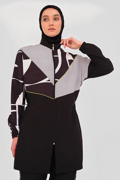 ALFASA Volta Neon Hijab Swimsuit - With Piping Decoration