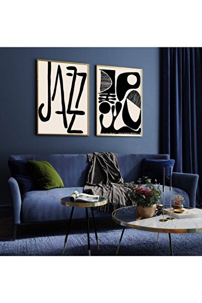 FOGO WOOD Ahşap 2'li Line Art Dekoratif Tablo