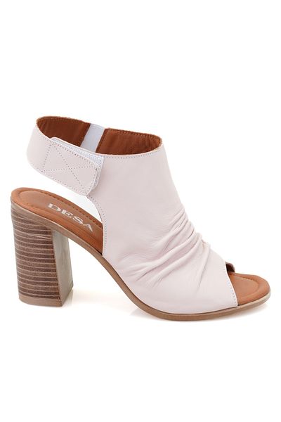 Desa Baily Powder Women's Heeled Leather Sandals