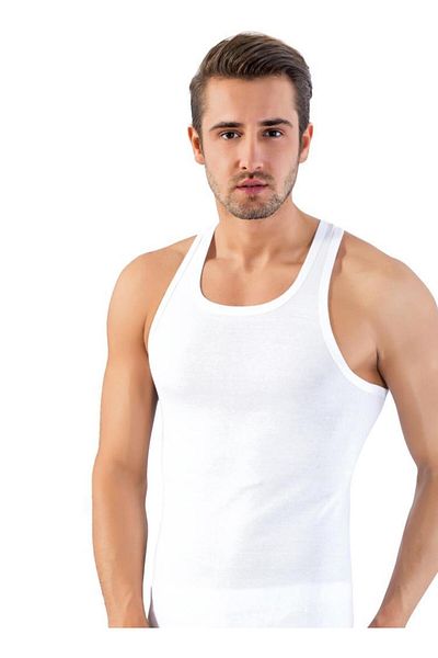 Lüx Derman 6 Pieces Men's Ribbed Sports Tank Top - Color Options, Luxury Drm 1008