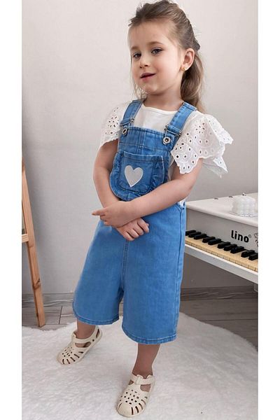 Bunika Baby Denim Shorts Salopette