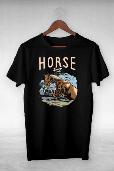 PERISENSE Tricou oversize unisex, femei, bărbați, sărituri de cai