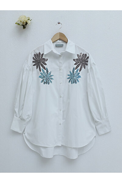 HİJABAYA Бавовняна сорочка з паєтками