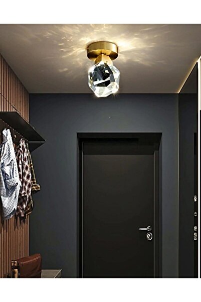 burenze Kristal Taş Tavana Sıfır Gün Işığı Diamond Avize