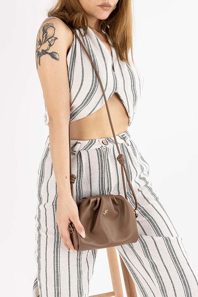 Getcho Lucero Women's Mink Crossbody Mini Bag – Drawstring Shoulder Bag, Adjustable Strap