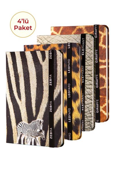 Le Color Set of 4 Notebooks Fabric Notebook Lined 13X21