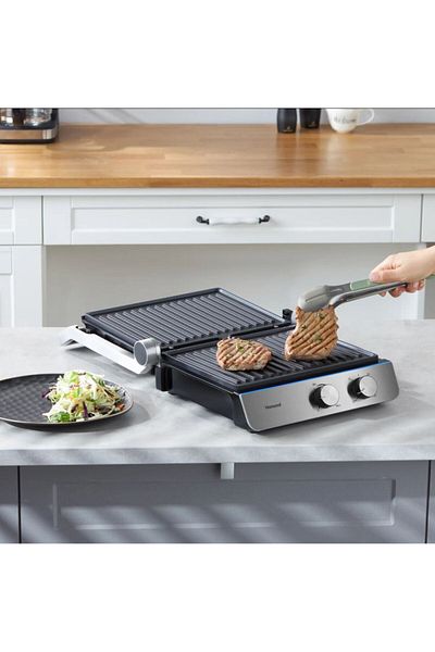 HOMEND Grilliant 1344H Inox Body, Cast Plate Toaster and Grill Machine