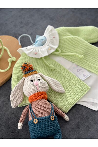 Florijee Triko Önden Bağlamalı Hırka Seti Bebek