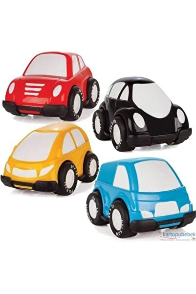 PİLSAN Pilsan 4'lü Kırılmaz Oyuncak Mini Arabalar Strong Mini Araçlar 4'lü Set