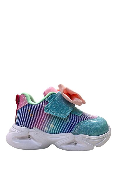 Tuğba Ortopedi 240 حذاء رياضي خفيف الوزن للفتيات الصغيرات باللون الأزرق/الملو...