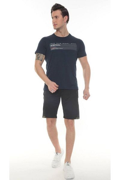FORE SPORT Ανδρικό μπλουζάκι One Nine Navy Blue με στάμπα