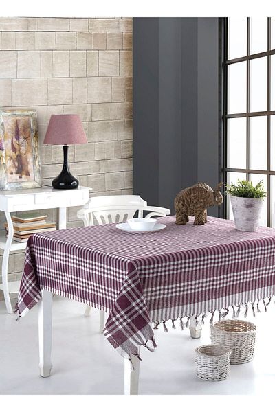 Lux Touch Față de masă cu model Gingham violet