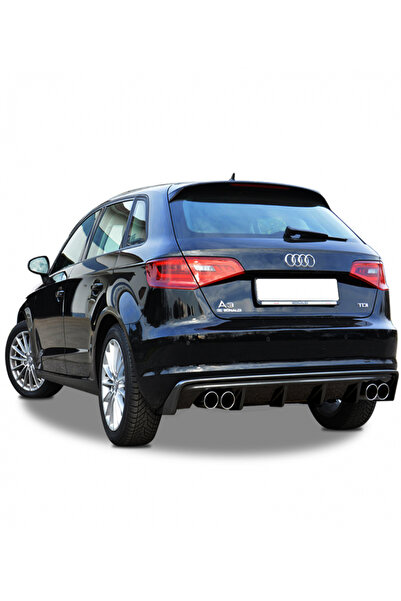 plastik body kit Audi A3 8V 2012-2016 Uyumlu Custom Arka Tampon Eki - Difüzör...