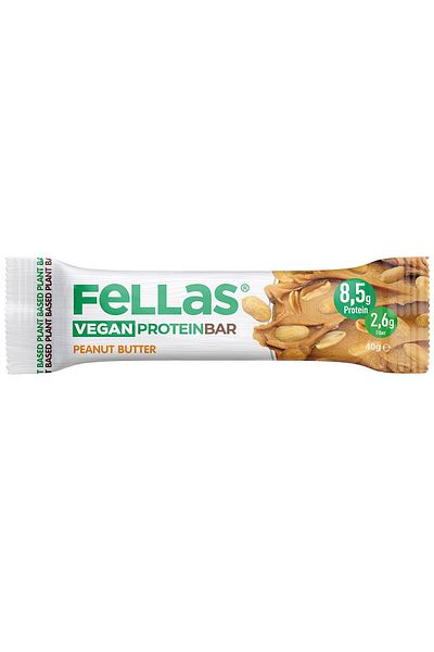 Fellas Vegan Protein Bar - Peanut Paste 40g X 12 Pieces