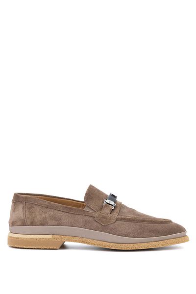 MARIO BRUNI Men's Genuine Leather Beige Loafer Shoes