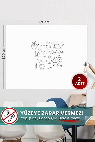 Pi Papers Akıllı Kağıt - 120x150 Cm Beyaz, 2 Adet Elektrostatik Elektriklenme...