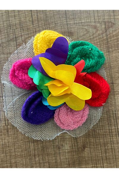 Gönülden Tasarım 11X11 CM ȚESUT FLORI COLORATE FLORI DE RAFTURĂ APPLICATĂ ACCESORIUL DE CUSUT