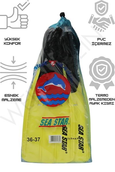 welcomein Sea Star Unisex Thermo Swimmer Palette - Comfortable, Size 36-37
