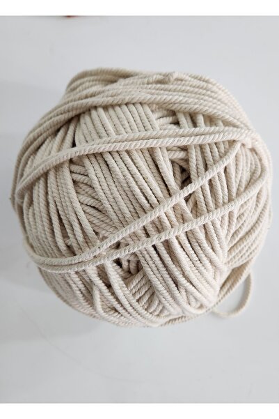 fundahobi 3 مم 3 حبل مكرامية ملتوية (EKRU) 900 جرام