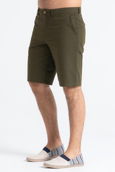 Eliş Şile Bezi Aegean Gabardine Men's Shorts Khaki Hk